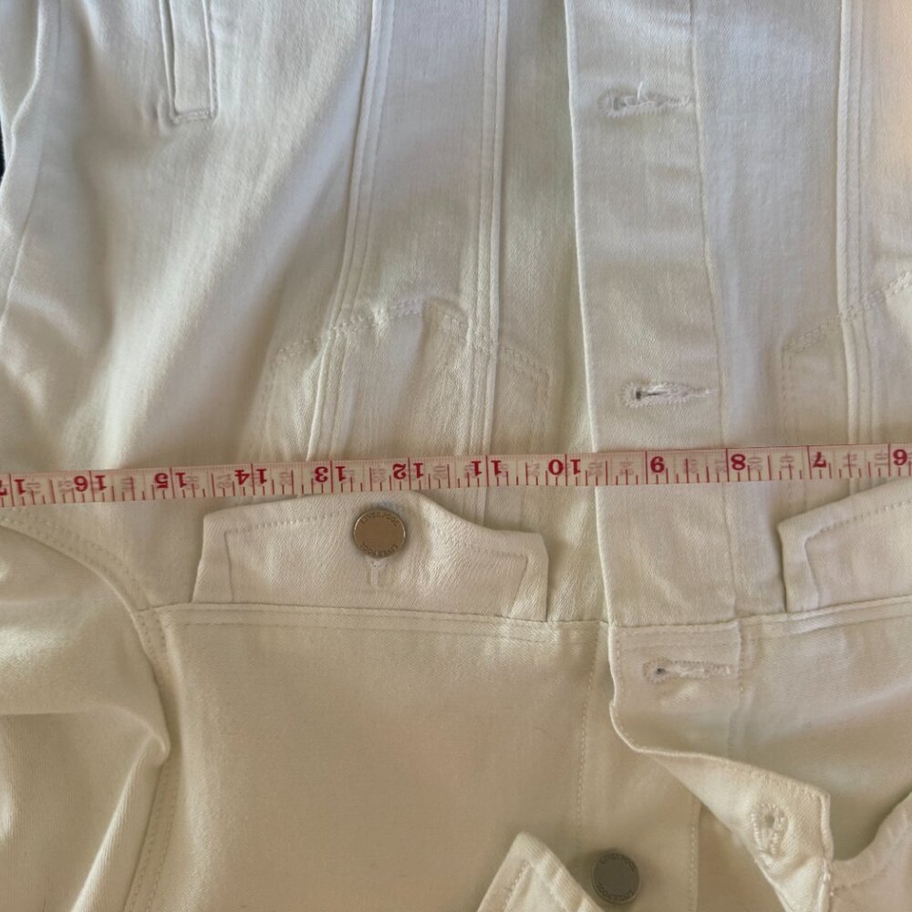 Spring Summer Staple Classic White Jean Jacket Bright White Medium Liverpool - Picture 14 of 15